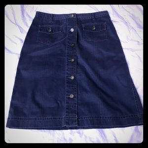 Ann Taylor LOFT Denim Button Up Skirt size 6